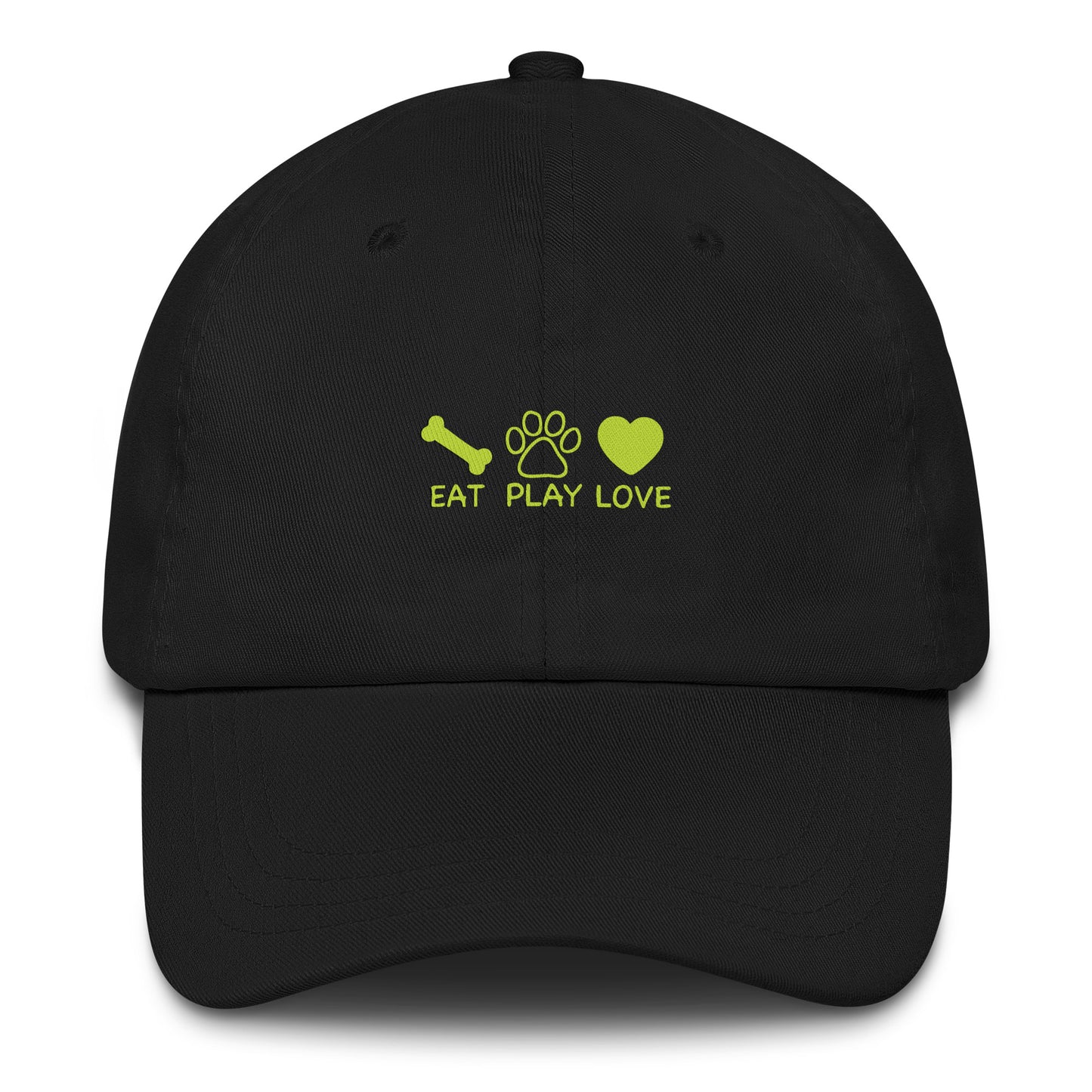 Eat Play Love Black Hat For Dog Lover