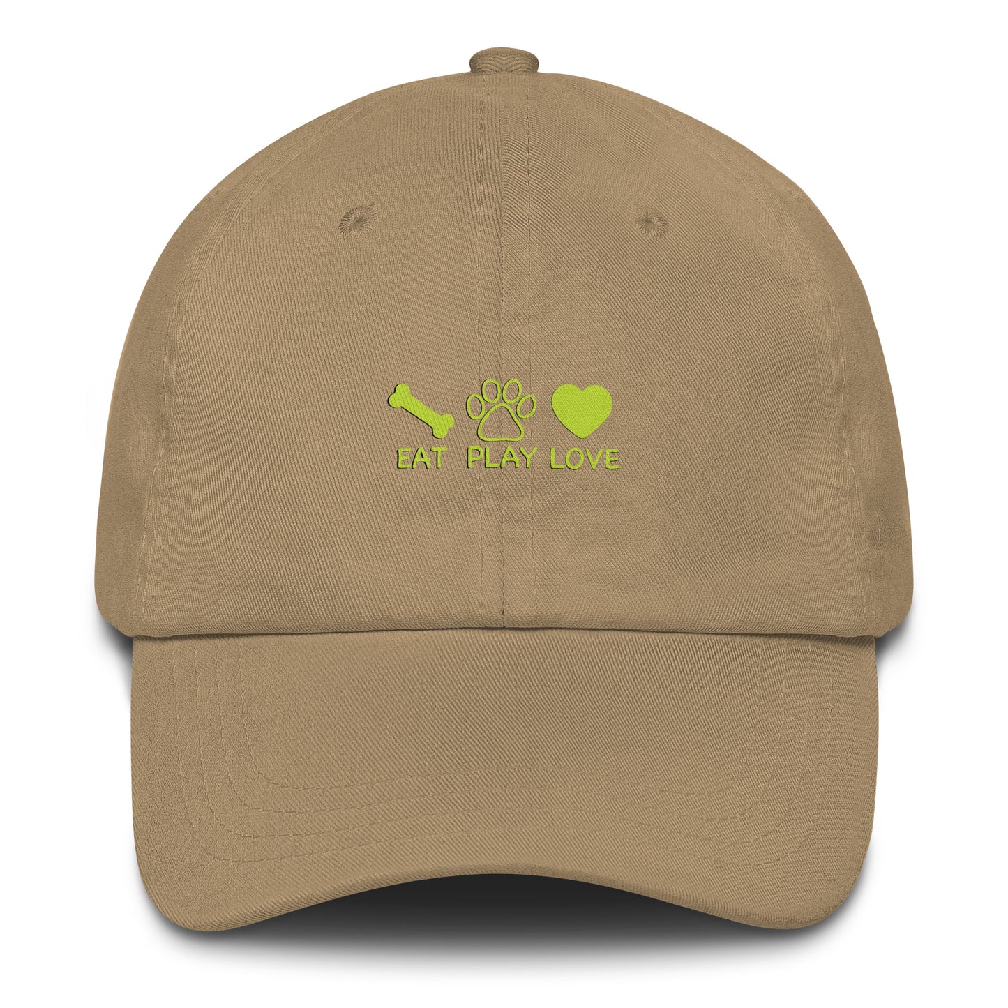 Eat Play Love Off White Hat For Dog Lover
