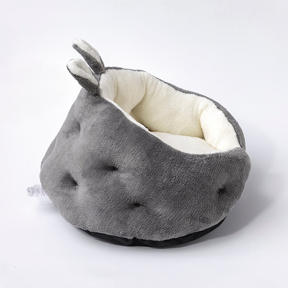 Plush Pet Bed with Bunny Ear Designs
