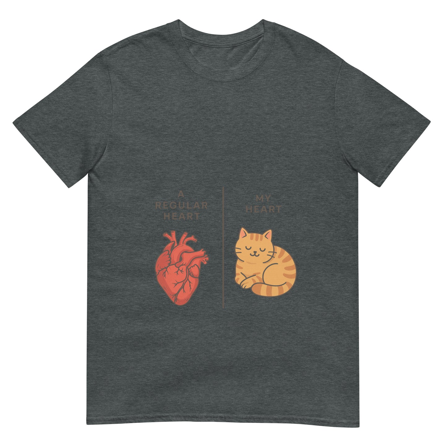 Kitty Heart Grey T Shirt For Pet Lovers