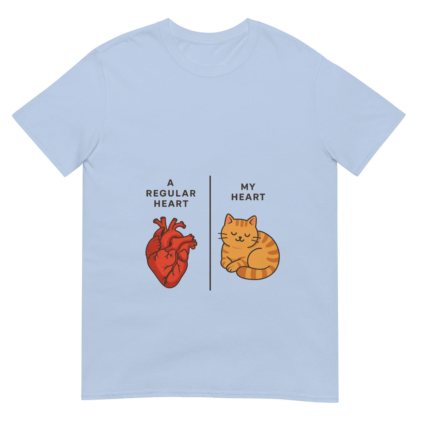 Kitty Heart Blue T Shirt For Pet Lovers