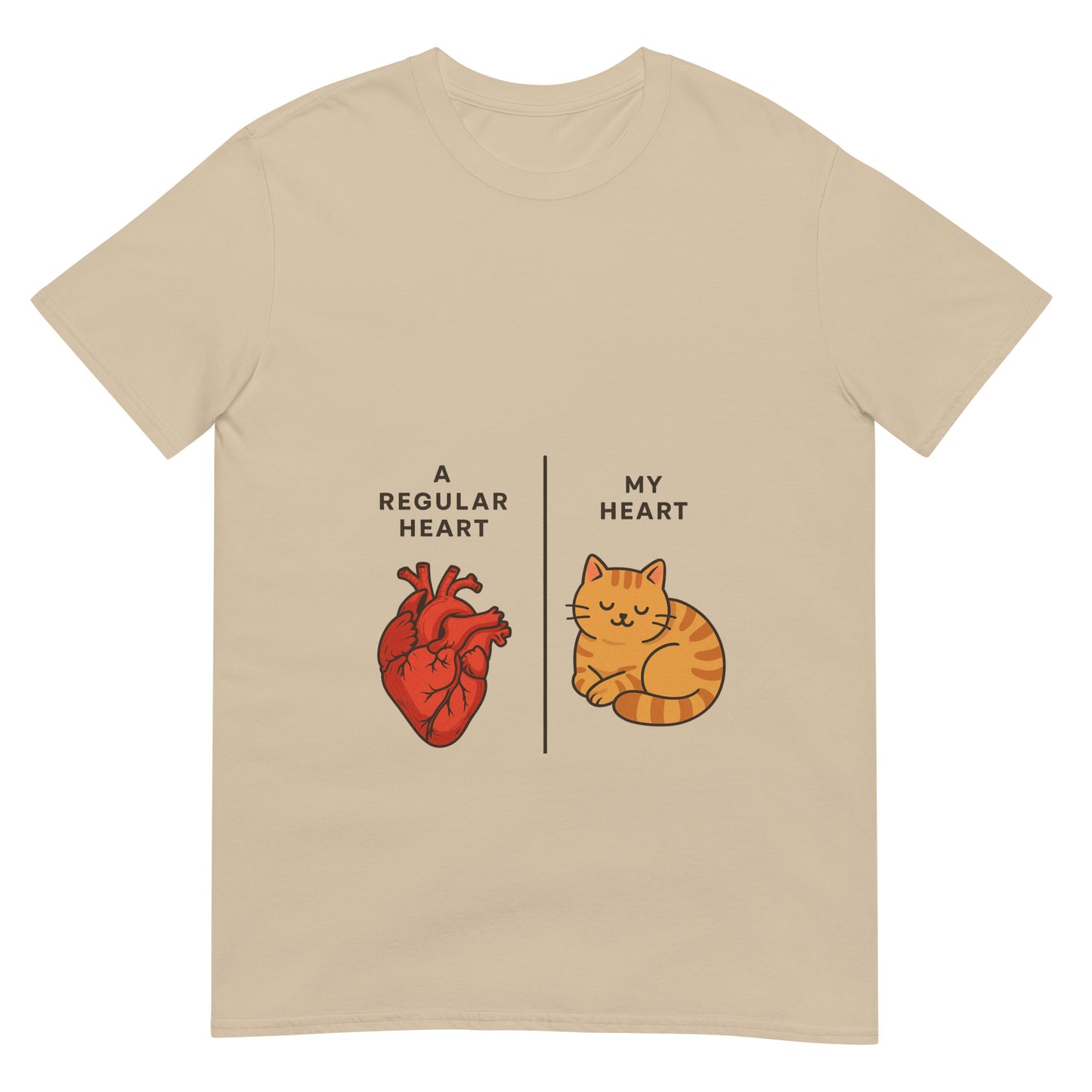 Kitty Heart Off White T Shirt For Pet Lovers