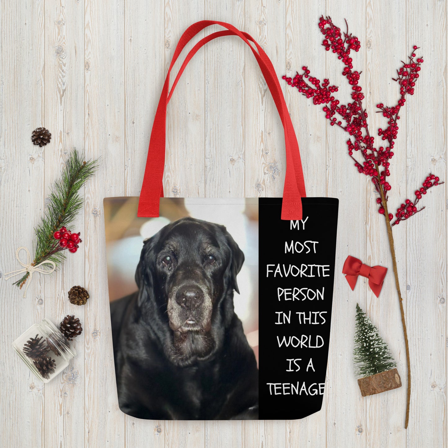 Old Dog All Over Print Tote Bag