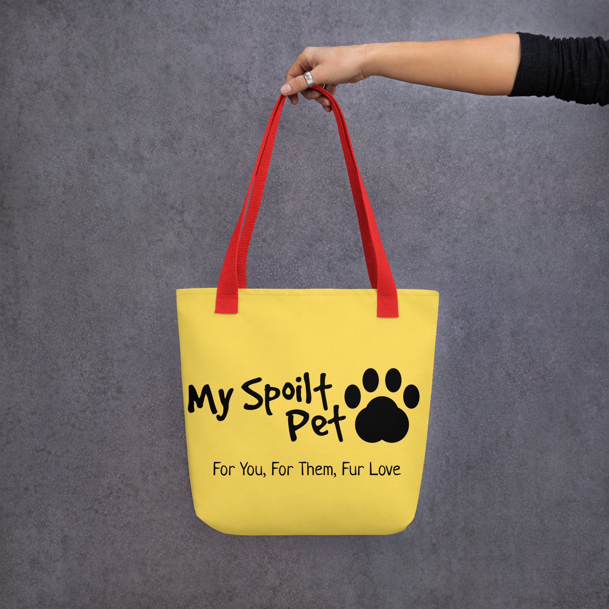 Yellow Tote Bag for pet lovers 