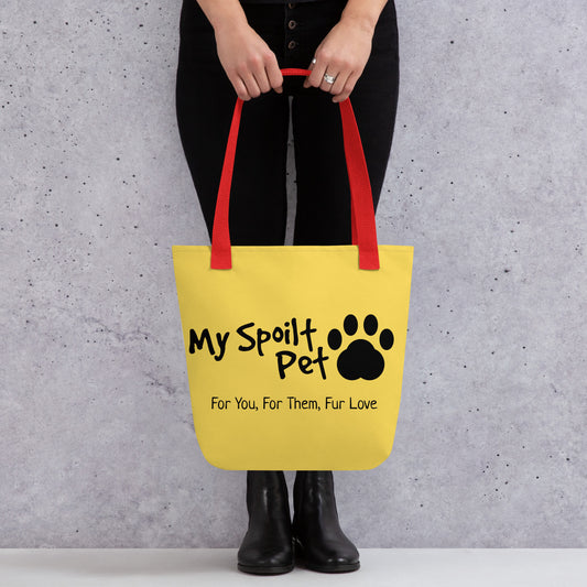 Yellow Tote Bag for dog mom 