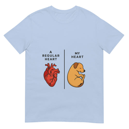 Puppy Heart Blue T Shirt for Pet Lovers